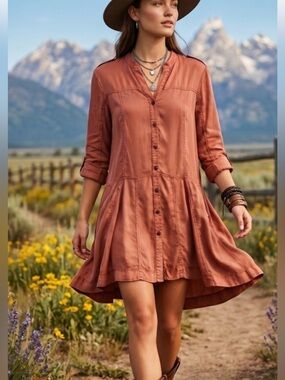 HOLDING horses Anthropologie Mariona shirt dress